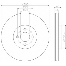 MDC2236 MINTEX Тормозной диск