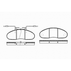 0048 12 KAWE Комплект тормозных колодок, дисковый тормоз
