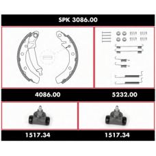 SPK 3086.00 WOKING Комплект тормозов, барабанный тормозной механизм