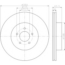 8DD 355 117-811 HELLA Тормозной диск