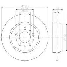 8DD 355 113-021 HELLA Тормозной диск