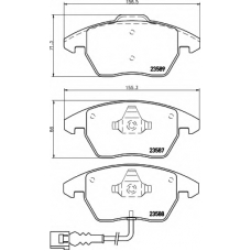 8DB 355 010-581 HELLA Комплект тормозных колодок, дисковый тормоз