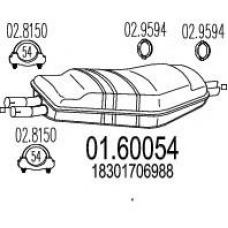 01.60054 MTS Глушитель выхлопных газов конечный