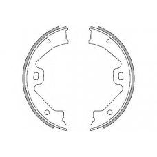 33964 SPIDAN Комплект тормозных колодок, стояночная тормозная с