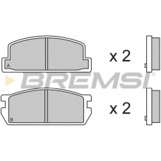 BP2298 BREMSI Комплект тормозных колодок, дисковый тормоз