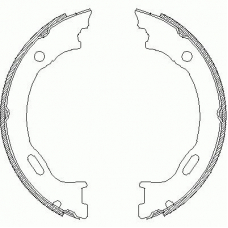 Z4707.01 WOKING Комплект тормозных колодок, стояночная тормозная с