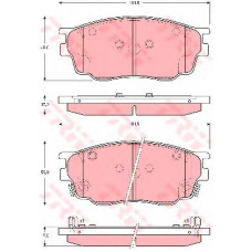 GDB3309 TRW Комплект тормозных колодок, дисковый тормоз