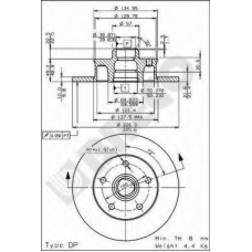 BS 7430 BRECO Тормозной диск