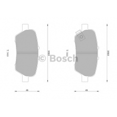 0 986 AB1 425 BOSCH Комплект тормозных колодок, дисковый тормоз