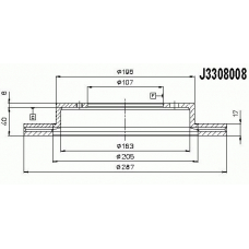 J3308008 NIPPARTS Тормозной диск