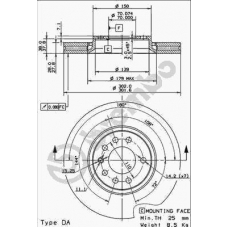 09.9162.11 BREMBO Тормозной диск