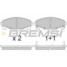 BP2601 BREMSI Комплект тормозных колодок, дисковый тормоз