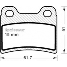 401 MGA Комплект тормозных колодок, дисковый тормоз