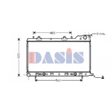350018N AKS DASIS Радиатор, охлаждение двигателя
