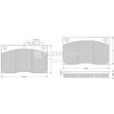 FB210820 FLENNOR Комплект тормозных колодок, дисковый тормоз