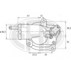 350187 ERA Термостат, охлаждающая жидкость