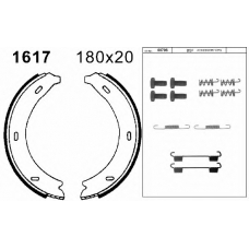 01617K BSF Комплект тормозных колодок, стояночная тормозная с