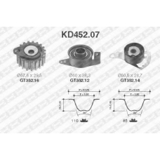 KD452.07 SNR Комплект ремня грм