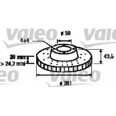 186745 VALEO Тормозной диск