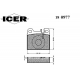 180977 ICER Комплект тормозных колодок, дисковый тормоз