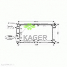 31-2443 KAGER Радиатор, охлаждение двигателя
