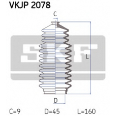 VKJP 2078 SKF Комплект пылника, рулевое управление