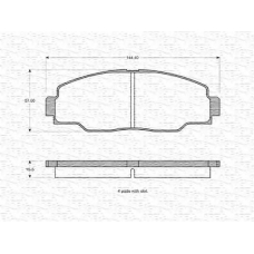 363702160534 MAGNETI MARELLI Комплект тормозных колодок, дисковый тормоз