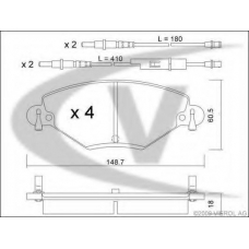 V22-0087 VEMO/VAICO Комплект тормозных колодок, дисковый тормоз