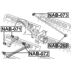 NAB-268 FEBEST Подвеска, рычаг независимой подвески колеса