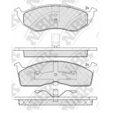PN0110 NiBK Комплект тормозных колодок, дисковый тормоз