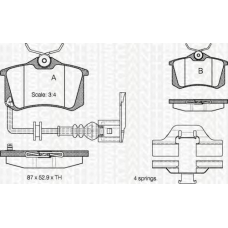 8110 29036 TRIDON Brake pads - rear