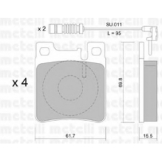 22-0567-0K METELLI Комплект тормозных колодок, дисковый тормоз