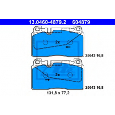 13.0460-4879.2 ATE Комплект тормозных колодок, дисковый тормоз
