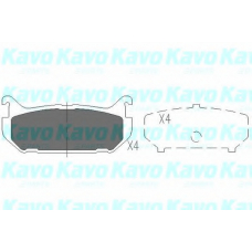 KBP-4508 KAVO PARTS Комплект тормозных колодок, дисковый тормоз