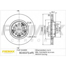 BD-3537 FREMAX Тормозной диск