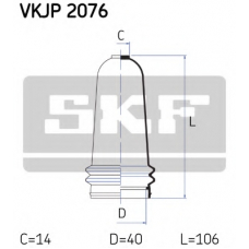 VKJP 2076 SKF Комплект пылника, рулевое управление