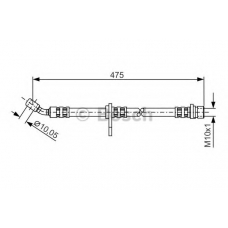 1 987 481 298 BOSCH Тормозной шланг