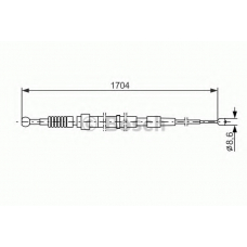 1 987 477 818 BOSCH Трос, стояночная тормозная система