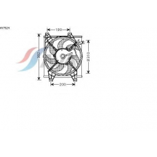 HY7524 GERI Вентилятор, конденсатор кондиционера
