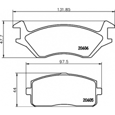 8DB 355 007-231 HELLA PAGID Комплект тормозных колодок, дисковый тормоз