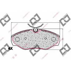 BP1519 DJ PARTS Комплект тормозных колодок, дисковый тормоз