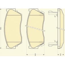 6110129 GIRLING Комплект тормозных колодок, дисковый тормоз