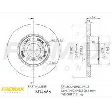 BD-4666 FREMAX Тормозной диск