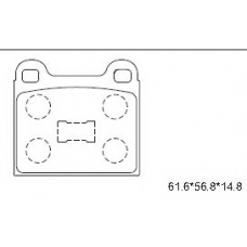 KD7712 ASIMCO Комплект тормозных колодок, дисковый тормоз