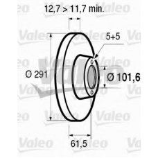 186310 VALEO Тормозной диск