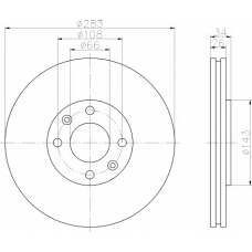 8DD 355 108-371 HELLA PAGID Тормозной диск