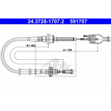 24.3728-1707.2 ATE Трос, управление сцеплением