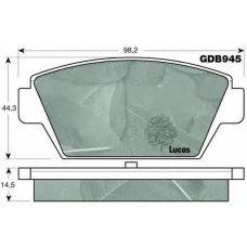 GDB945 TRW Комплект тормозных колодок, дисковый тормоз