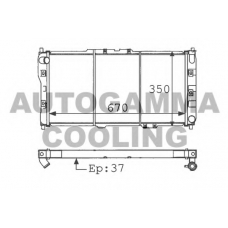 101215 AUTOGAMMA Радиатор, охлаждение двигателя