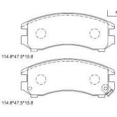 KD1713 ASIMCO Комплект тормозных колодок, дисковый тормоз